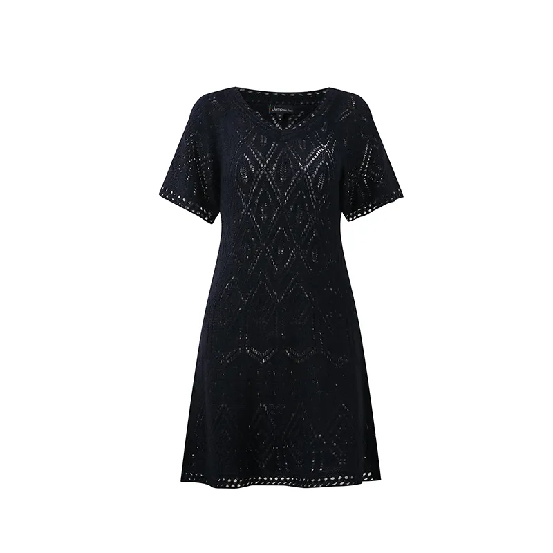 Black Crochet Lace Dress