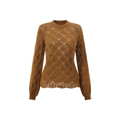 Pointelle Bisiklet Yaka Kazak